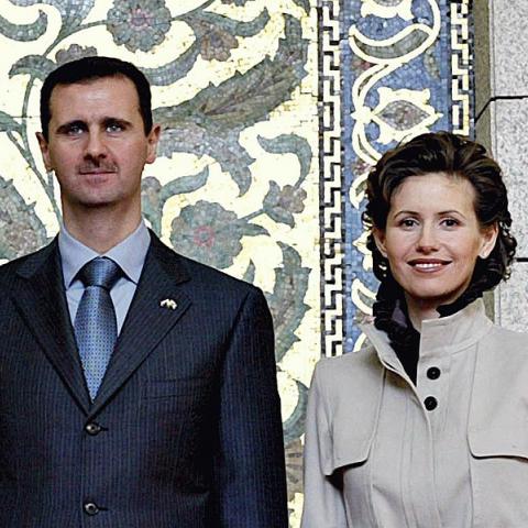 Bashar al-Assad y su esposa Asma 