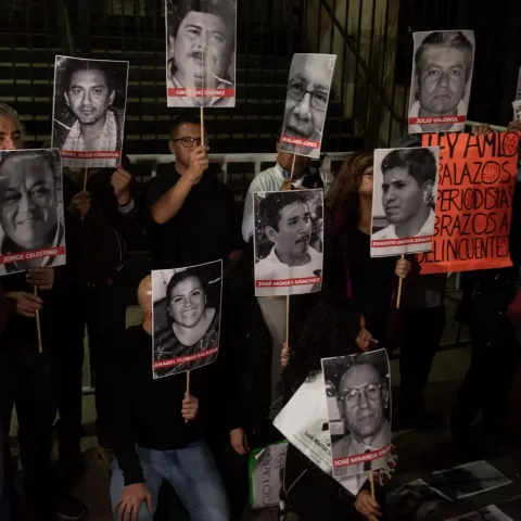 Manifestaciones por periodistas