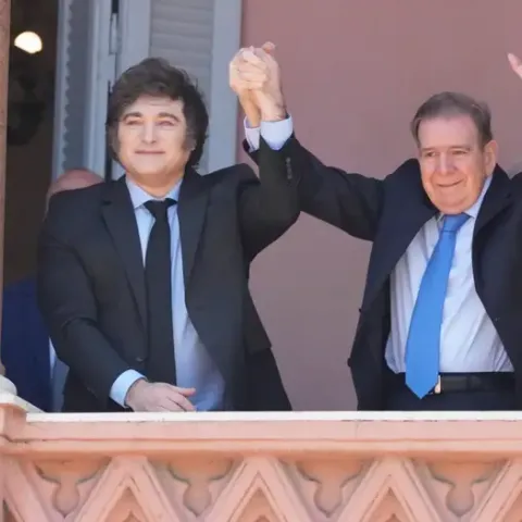 Javier Milei y Edmundo González Urrutia