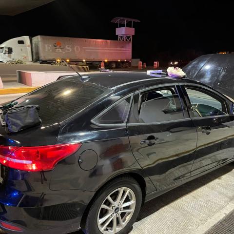 Gracias a las cámaras del C5 detectaron el auto intentando salir del estado por la puerta de acceso sur