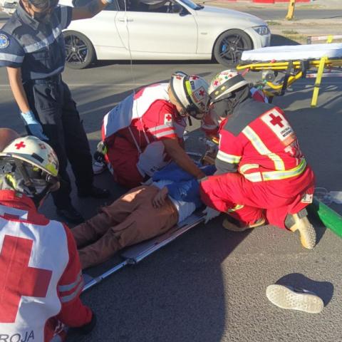 atropellado por un motociclista.