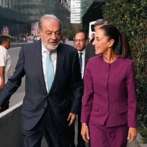 Carlos Slim y Claudia Sheinbaum