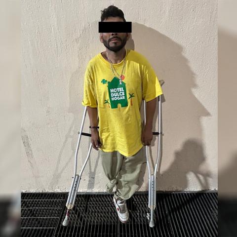 Tras la intervención de la Policía, intentó salir corriendo pero rápido le dieron alcance