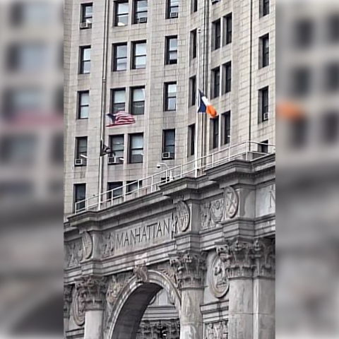 Banderas de EE. UU. y Nueva York