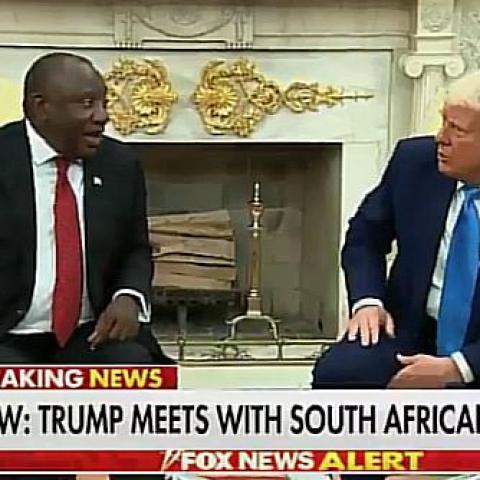Cyril Ramaphosa y Donald Trump 