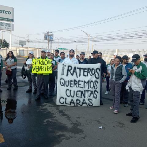 Trabajadores de Jatco Sitio 1 se manifiestan en Aguascalientes