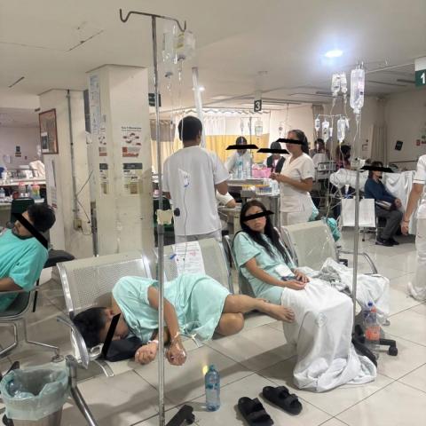 Pacientes de urgencias de la Clínica Número 1 del IMSS 
