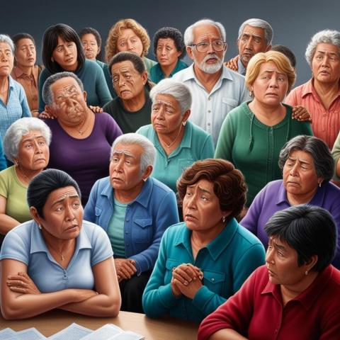 Personas que buscan a desaparecidos