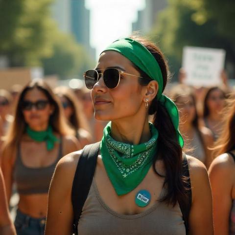 Feministas en favor de la despenalización del aborto