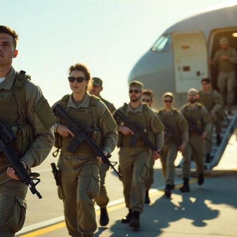Marines llegando a Los Ángeles