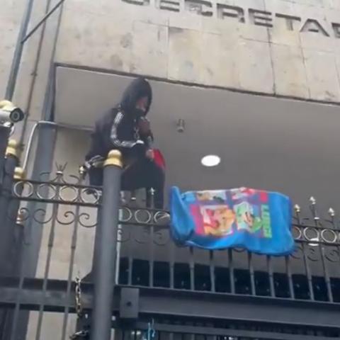 Protesta en la Segob
