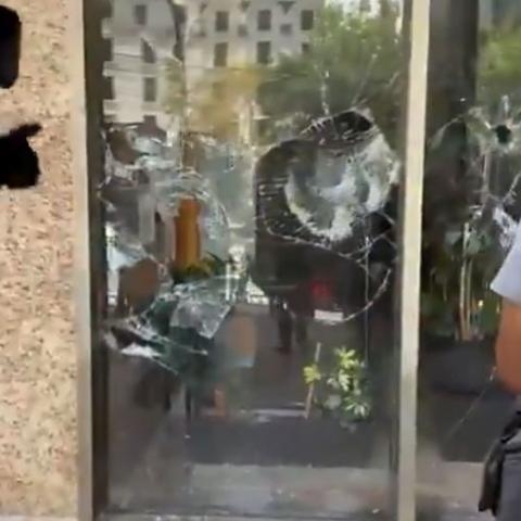 Vandalización en la Secretaría del Bienestar