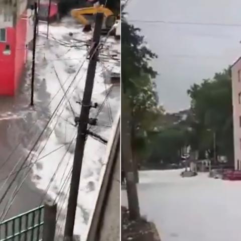 Naucalpan: Se desborda la presa "Los Cuartos" tras fuertes lluvias