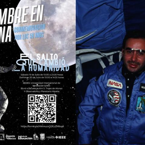 Rodolfo Neri Vela conmemora en Aguascalientes 56 años de la llegada del hombre a la luna