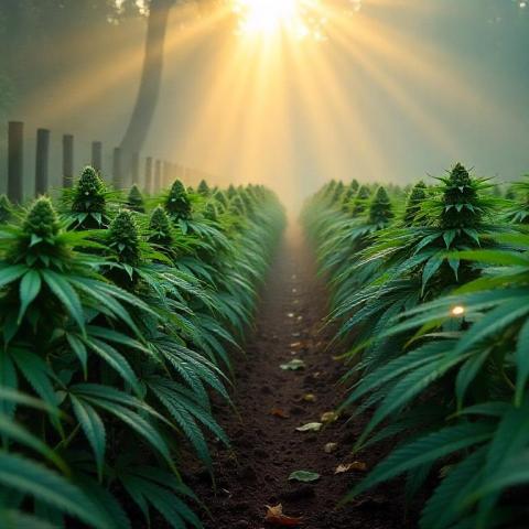 Plantío de cannabis 