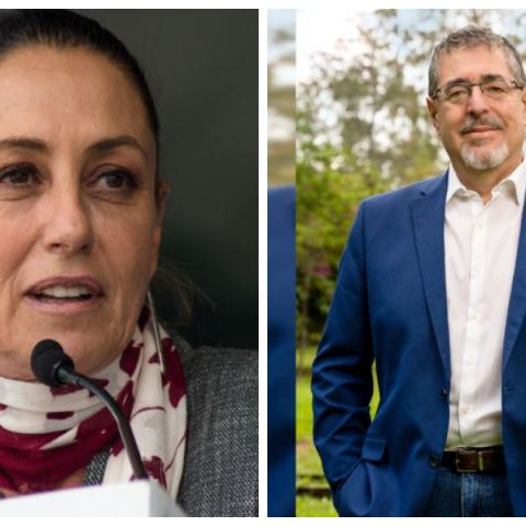Claudia Sheinbaum y Bernardo Arévalo 