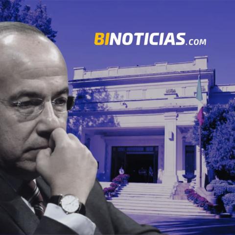 ¿Qué pasó con la estatua de Felipe Calderón en "Los Pinos"?