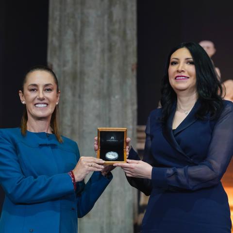 Claudia Sheinbaum y Victoria Rodríguez Ceja