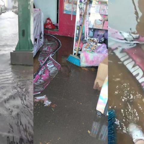 Establecimientos también afectados por lluvias; “agua me llegaba a las rodillas”, señalan