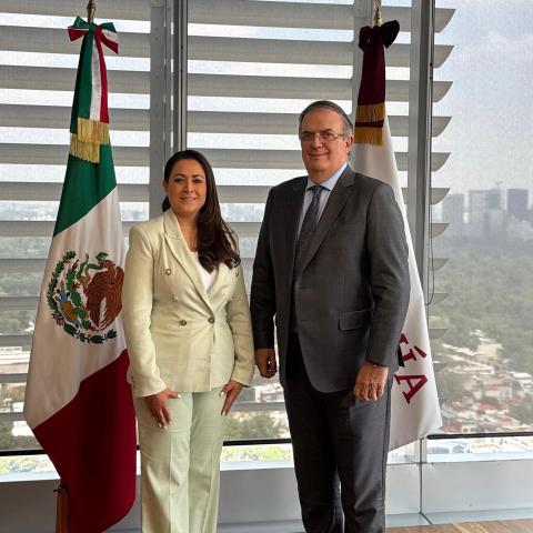 Tere Jiménez y Marcelo Ebrard