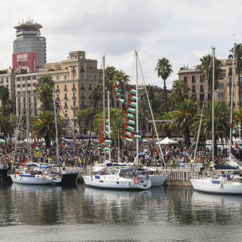 Embarcaciones con ayuda para Gaza regresan a Barcelona por mal clima