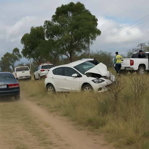 Un motociclista no alcanzó a frenar y se impactó atrás de la camioneta del conductor dormilón