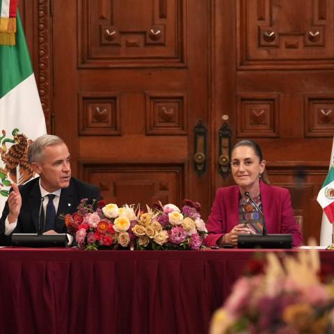 Claudia Sheinbaum y Mark Carney 