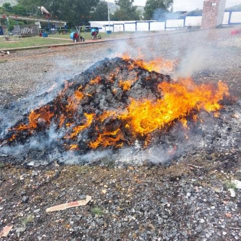 Incineración de narcóticos