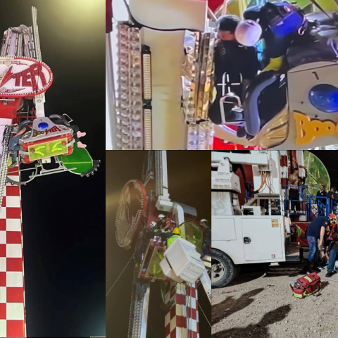 Colapsa juego mecánico en Feria de San Felipe, Guanajuato