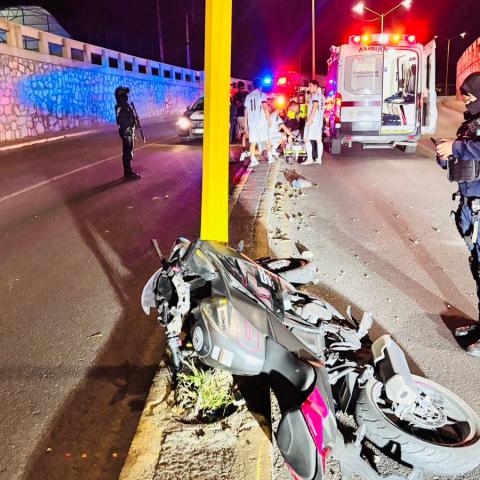 motociclista herido