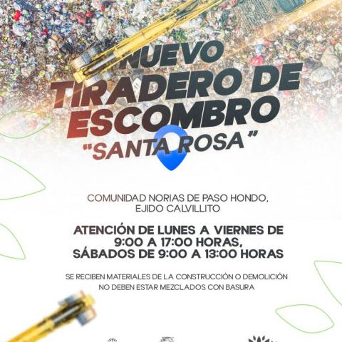 Nuevo tiradero de escombro Santa Rosa
