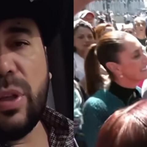 Fidel Rueda desata polémica por video con IA de Sheinbaum durante concierto en Michoacán
