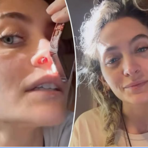 Paris Jackson muestra el orificio en su nariz causado por drogas