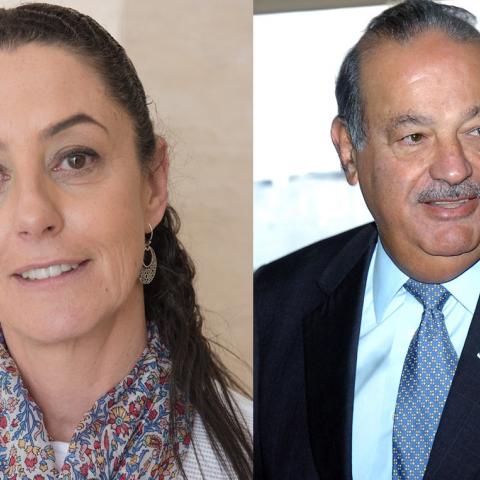 Claudia Sheinbaum y Carlos Slim 