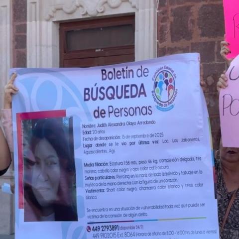 Familiares se manifiestan por localización de Judith Alexandra