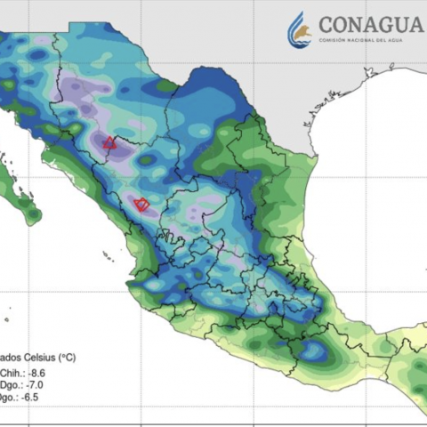 Frente frío 23 provocará heladas y lluvias en varios estados del país
