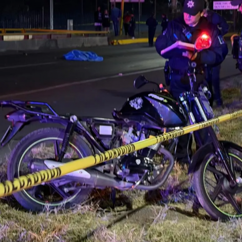 Accidente en motocicleta registrado la madrugada del 25 de diciembre