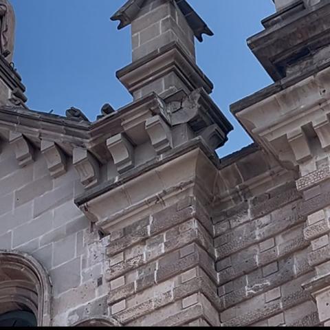 Cae bloque de fachada de Templo de La Purísima
