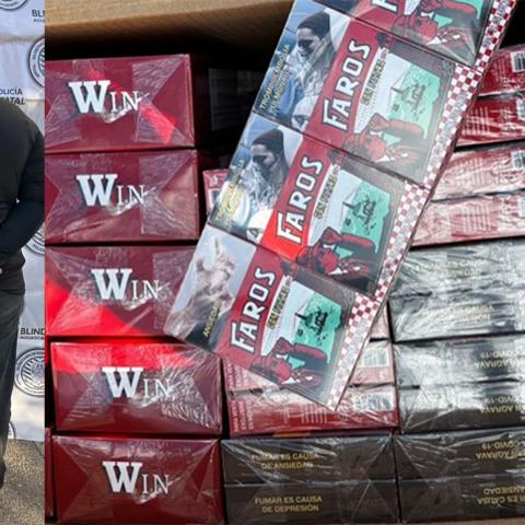 Policía Estatal aseguró más de 17 mil cigarros sin documentación y lo puso a disposición de autoridades federales