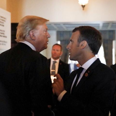 Donald Trump y Emmanuel Macron 