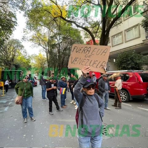 Protesta en Ciudad de México exige liberación de Nicolás Maduro y Cilia Flores