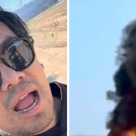 Se incendió la camioneta en la que viajaban Pepe y Teo 