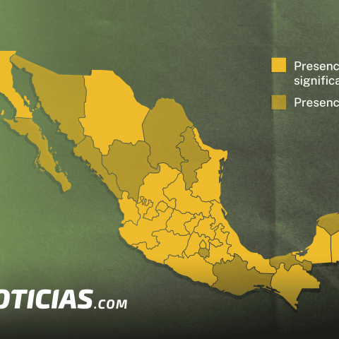 Mapa criminal, presencia del CJNG en México