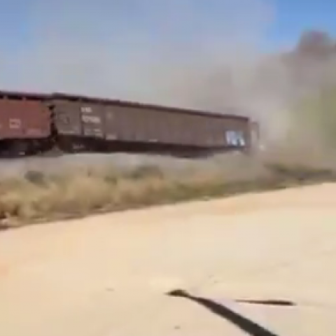 Descarrilamiento de tren en Rincón de Romos 