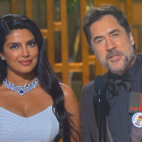 "No a la guerra": Javier Bardem durante la ceremonia del Oscar 