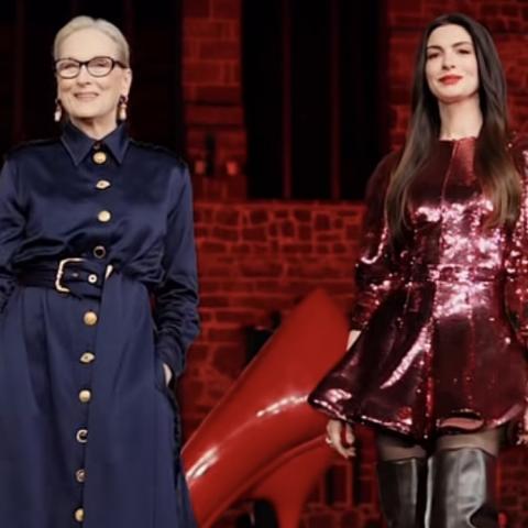 Meryl Streep y Anne Hathaway desfilan en el Museo Anahuacalli de la CDMX
