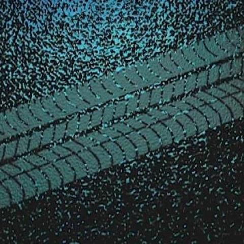 Huella en el pavimento 