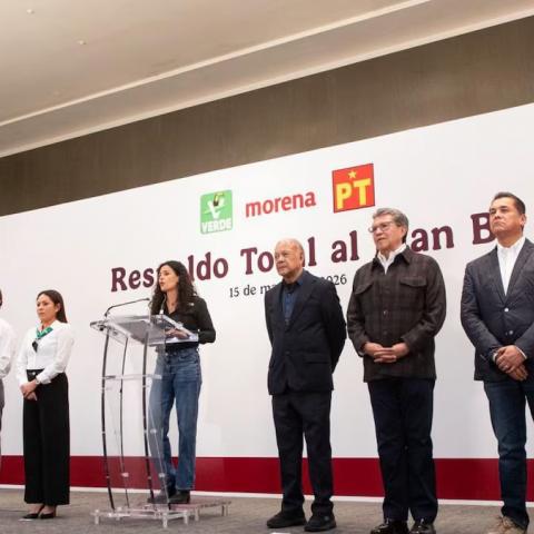 Morena y aliados anuncian "respaldo total" al Plan B de Sheinbaum