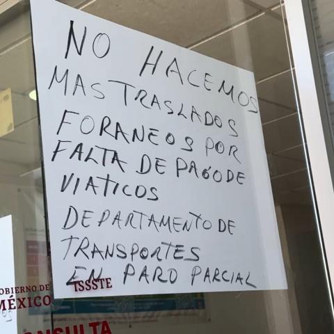 Por adeudos en viáticos de hasta $40 mil, chóferes del ISSSTE frenaron traslados foráneos
