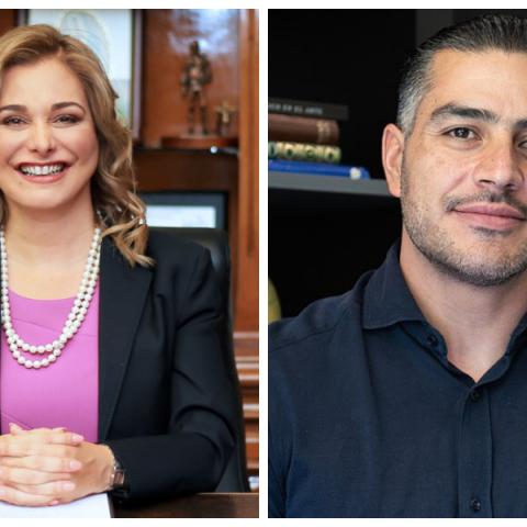 Maru Campos y Omar García Harfuch 